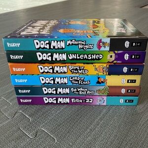 DOG MAN The Supa Buddies - Set of 6 Hardcover Books EUC by Dav Pilkey
